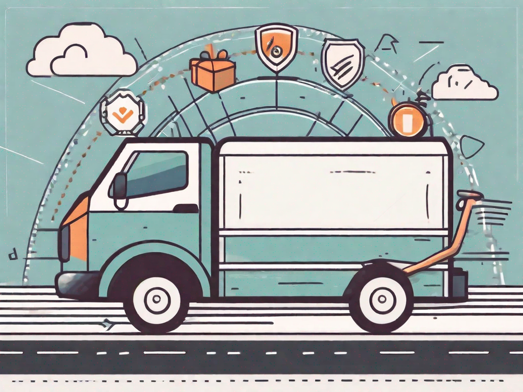 A delivery truck on a journey